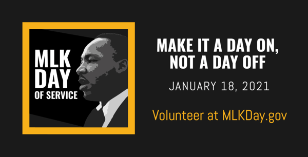 MLK Day graphic black
