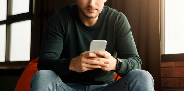 Candidate texting on mobile device
