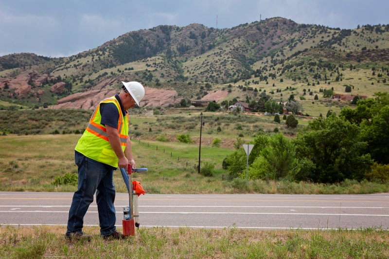 utility services technician in the field